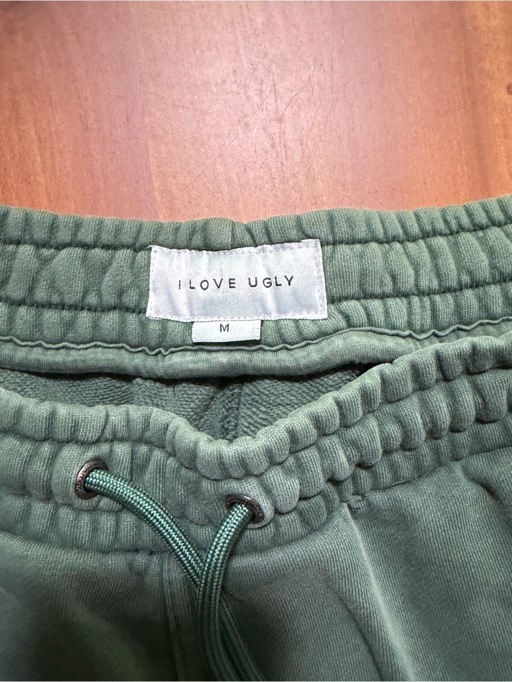 I Love Ugly Men’s Olive Green Drawstring Sweatpants